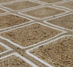 Handmade <b>Beige</b> Jute Rug Set High Quality Artisan Design with Natural Parquetry Tufted <b>Cushioned</b> Feature for Home Use - Product Image 2