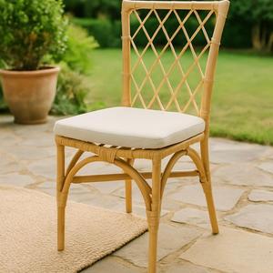 Silla de ratán minimalista con comodidad óptima Diseño elegante para dormitorio Sala de estar Casa de campo Villa Apartamento - Product Image 2