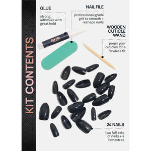 Unghie Finte A3shop AOA Pro Midnites, Nail Art Premium per un'Esperienza di Manicure Migliorata - Product Image 2