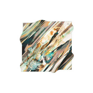 Digital Printed 90x90 <b>Silk</b> Crepe Satin Square <b>Scarf</b> - Product Image 1
