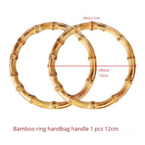 ด้ามจับแบบแหวนไม้ไผ่ปรับแต่งได้ชิ้นส่วนกระเป๋า - Product Image 2