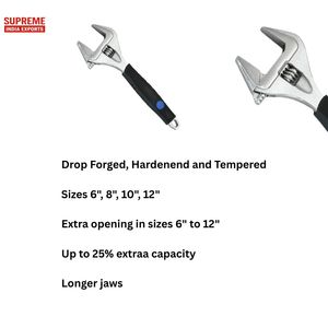 Clé à manchon ouvert 10 "chromée de qualité industrielle à double usage économe en main-d 'œuvre réglable OEM métrique - Product Image 3