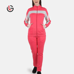 Qualité supérieure Hiver Femmes À Capuche Plus La Taille Deux Pièces Survêtement 100% Coton Polaire 280 GSM Personnalisable Conception Manches Longues - Product Image 1