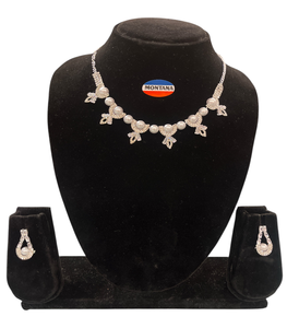 Elegante B322 Diamante Conjunto de joyería de moda Elegante clásico Vintage Collar Pendientes para aniversarios de boda Fiestas Compromisos - Product Image 1