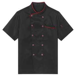 Chaqueta de Chef de algodón polivinílico de nueva calidad y abrigo de Chef más barato Botón de doble botonadura logotipo personalizado uniforme chaquetas de Chef para restaurante - Product Image 3