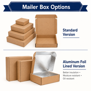 Boîte d'expédition en carton ondulé doublée <span class=keywords><strong>de</strong></span> papier aluminium personnalisée, isolée, imperméable, résistante à l'huile, pour l'<span class=keywords><strong>emballage</strong></span> alimentaire et la livraison <span class=keywords><strong>de</strong></span> pizzas - Product Image 2