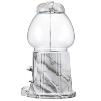 Máquina expendedora de chicles de doble burbuja Kwang Hsieh de 12 pulgadas, estilo vintage, con transferencia de agua, interfaz en inglés y textura de piedra.