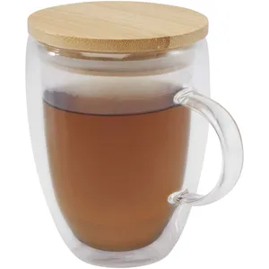 Taza de Vidrio de Bambú Sostenible para Amantes de la Bebida Ecológica - Product Image 1