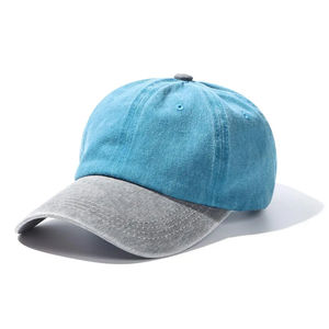 Venta caliente gorras de béisbol de mezclilla de sarga impermeable de 5 paneles personalizadas para hombres/mujeres borde curvo impreso patrón parche de silicona Logo - Product Image 3