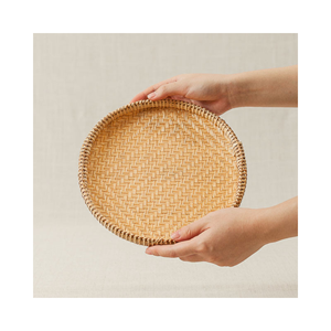 Vietnam Bamboo Winnowing <b>Basket</b> Bowl Large <b>Woven</b> Bamboo Rice Gathering Centerpiece With Many Size - Product Image 1