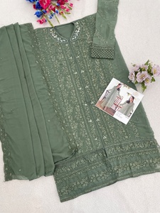 Traje de Alta Calidad de Georgette Pesada Pakistaní con Bordado de Lujo, Conjunto de 3 Piezas para Ropa Étnica Disponible al Mejor Precio - Product Image 6