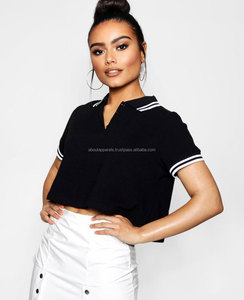 เสื้อยืดผู้หญิงเข้ารูปสีขาว100% คอตตอนเสื้อโปโลผ้าฝ้ายระบายอากาศได้ดีเสื้อแฟชั่นใหม่ - Product Image 1