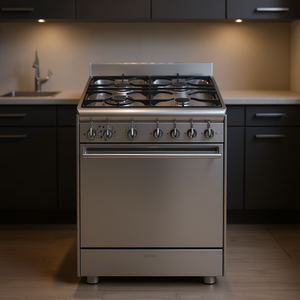 Cuisinière à gaz Smeg CONCERTO CX68MF8 4 zones avec 2 fours électriques en acier inoxydable, classe A - Product Image 3