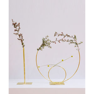 Florero Moderno de Hierro y Latón con Acabado Dorado para Decoración del Hogar, Bodas, Sala de Estar, Mesa, Porta Flores - Product Image 4