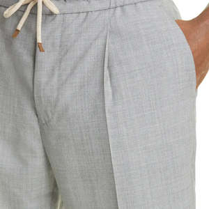 Pantalon homme décontracté en toile, taille haute, multi-poches, imperméable, respirant, coupe droite, rayé - Product Image 3