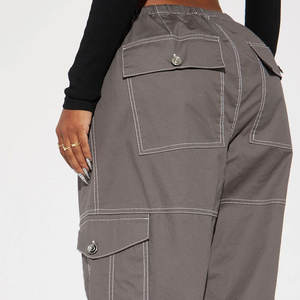 Vente en gros Nouvel arrivage Pantalon cargo grande taille pour femmes multicolore à empiècement Pantalon plat imperméable et respirant Meilleure vente Multi poches - Product Image 6