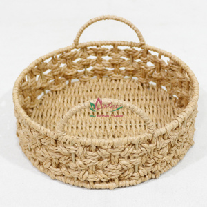 Plateau de corde en papier fait main 100% de l'usine du Vietnam avec poignées pour l'organisation et le stockage à la maison - Product Image 4