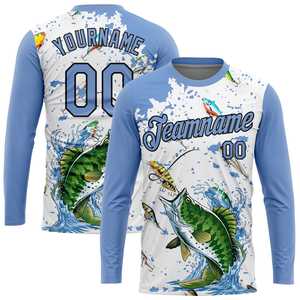 Maillot de pêche personnalisé à sublimation, manches longues, protection solaire, vêtements de pêche en tournoi légers et respirants à séchage rapide - Product Image 6