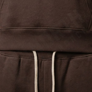 Survêtements pour hommes en molleton, pull uni, couleurs personnalisées, coupe ajustée, logo personnalisé imprimé, OEM, 100% coton, vêtements de sport - Product Image 5