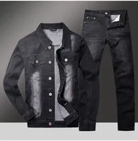Combinaison en jean vintage pour homme personnalisée avec broderie, rivets, motif uni, respirante, 100% coton, détails boutonnés pour l'hiver/le printemps