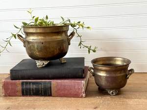 Vintage Antique Brass <b>Planter</b> with Premium Quality Ideal for <b>Indoor</b> Decorative Plant Arrangements or Garden Decor - Product Image 2