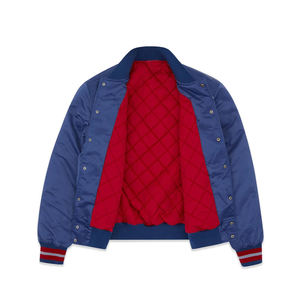 Chaquetas Varsity de Satén para Hombre al por Mayor 2025, Estilo Urbano, Satén Liso, Logotipo Personalizado, Servicio OEM para Universidades y Colegios de Béisbol - Product Image 3