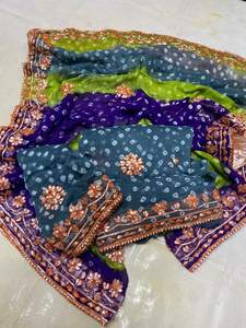 Broderie de fils complexes, travail Gota, matière acrylique, salwar kameez pour femmes, élégant, nouvelle saison, tenue de soirée, imprimé en relief en caoutchouc - Product Image 2