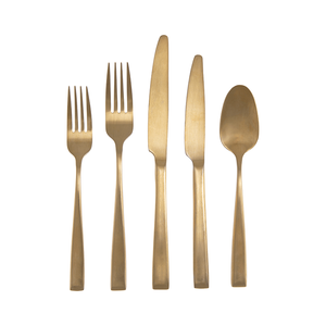 Último juego de cubiertos de 4 piezas de Cubiertos de acero inoxidable de Color cobre de Metal para comedor y restaurantes cuchillo y tenedor cuchara cubiertos - Product Image 6