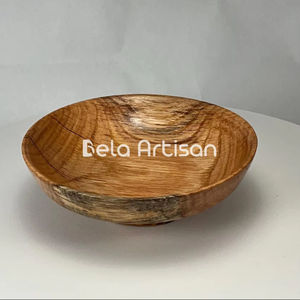 Bol décoratif en bois artisanal finition naturelle, décoration intérieure écologique pour le salon ou la cuisine - Product Image 3