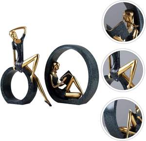 Adornos de Arte de mesa de resina, artesanía, escultura artística de estilo Simple moderno, adornos de exhibición para sala de estar, decoración Interior del hogar - Product Image 3