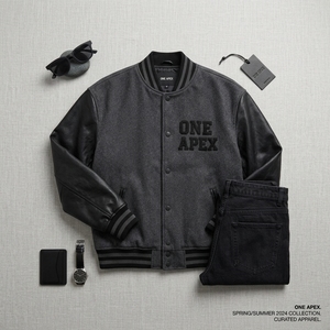 <b>Men's</b> Charcoal Grey Varsity <b>Jacket</b> Wool Body Real Leather Sleeves Blank Letterman <b>Baseball</b> <b>Jacket</b> OEM ODM - Product Image 6