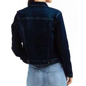 Vestes en jean pour femmes OEM, vêtements en jean décontractés pour femmes, veste d'automne, veste en jean à boutons, veste en jean surdimensionnée - Product Image 2
