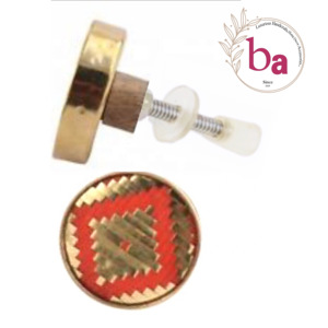 Boutons d'armoire de porte de tiroir en laiton rouge faits à la main et poignée de traction conception tissée de qualité d'exportation pour la cuisine chambre à coucher utilisation extérieure et d'hôtel - Product Image 1