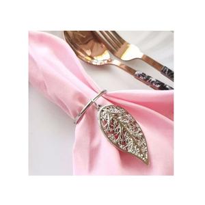Exclusive Quality Metal <b>Napkin</b> Ring Leaf Design <b>Silver</b> Color Tissue Paper Ring For Restaurant Home Decor Usage - Product Image 1