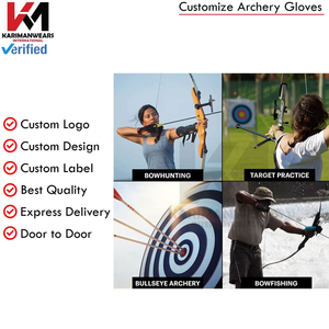 Gant de tir à l'arc premium avec logo personnalisé, protège-doigts pour arc recurve et arc à poulies, gant de tir à l'arc léger pour la chasse, motif camouflage - Product Image 4