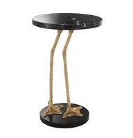 Meilleure vente de table centrale ronde en marbre pour la maison, salon, café, utilisation décorative, meubles élégants de table centrale en métal doré