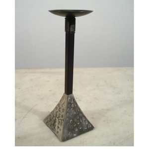 <b>Large</b> Size Silver Shine Aluminium Pillar <b>Candle</b> Holder for Home Living Room Table Top Decoration Use - Product Image 2