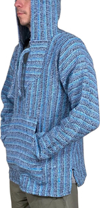 Sudadera con Capucha Larga de Invierno con Costuras Resistentes, Diseño Elegante, Impresión Digital Personalizable, Azul Claro para Marca o Regalos - Product Image 3