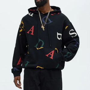 Sweat à capuche de haute qualité, pull à capuche imprimé, streetwear tendance, respirant, imprimé lettres, vente en gros, logo personnalisé pour hommes 2026 - Product Image 4