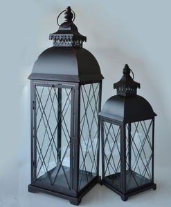 Linterna colgante de viento de hierro y vidrio, soporte de luz para exteriores, decoración marroquí de Navidad, superventas, 2022 - Product Image 5