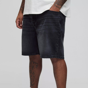 Short en jean personnalisé pour hommes de couleur unie Street Wear/Short en jean personnalisé de haute qualité vintage pour hommes d'été - Product Image 2