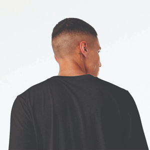 T-shirts à manches longues respirants pour hommes OEM T-shirts à manches longues en coton biologique mélangé en coton/poly vente en vrac - Product Image 6