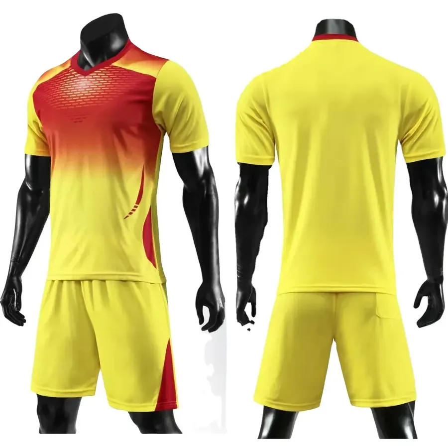 Kaus & Celana Pendek Sepak Bola Kustom Yang Dipersonalisasi untuk Set Seragam Sepak Bola Olahraga Lengkap Logo Kustom