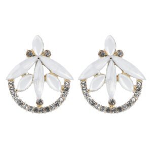 Fabricant indien oxydé Hip Hop Look coloré ovale perle boucles d'oreilles ethniques pour filles femmes accessoires tenue de fête - Product Image 3