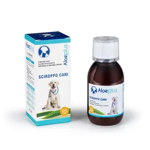 Premium İtalyan kalite doğal ürün aloeplus şurubu köpekler için dermatit kaşıntı gastrit 150 ml