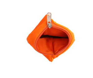 Mini Gameday personnalisé perlé fabriqué à la main porte-monnaie Unique Orange étoiles blanches sacs à monnaie avec fermeture à glissière nouveauté - Product Image 3