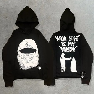 Sweat à capuche pour homme en molleton français 100% coton, poids lourd, impression sérigraphique, logo personnalisé, lavage vintage de haute qualité, sweat à capuche ample - Product Image 1