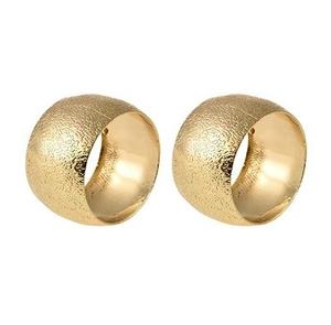 Rond de serviette en métal de style américain de forme ronde pour la décoration de la maison et de la vaisselle de mariage Porte-serviettes dorés - Product Image 6