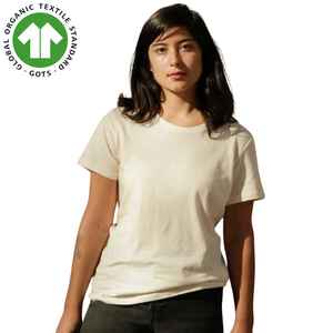 เสื้อแขนแร็กแลนผ้าฝ้ายออแกนิกสำหรับผู้หญิงเสื้อยืดแขนครอป4.3 oz ผ้าเจอร์ซี่นุ่มและระบายอากาศได้ดี - Product Image 4