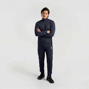 Prime Fit <b>Joggers</b> <b>Navy</b> 100% Cotton Baggy Straight Pattern <b>Man</b> Trousers Customizable Logo Lightweight Regular Fit-Sizes XL to 6XL - Product Image 2